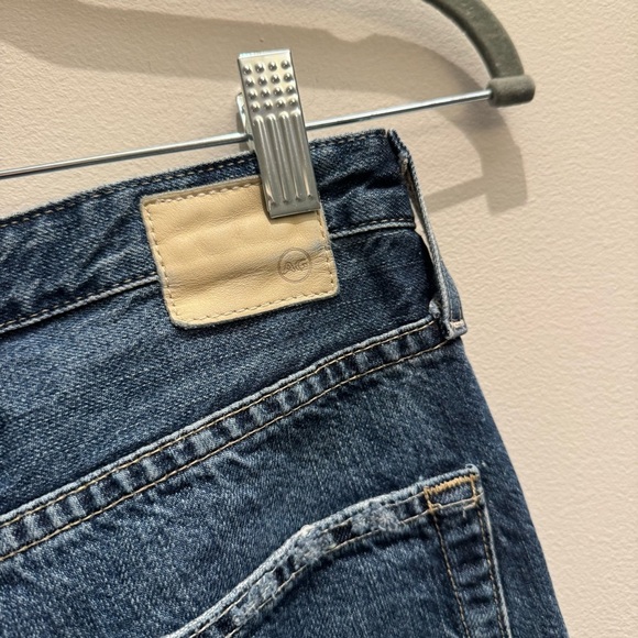 AG Aged Denim Phoebe Tapered Distressed Vintage High Waisted Blue Jeans 27 R - Picture 3 of 9